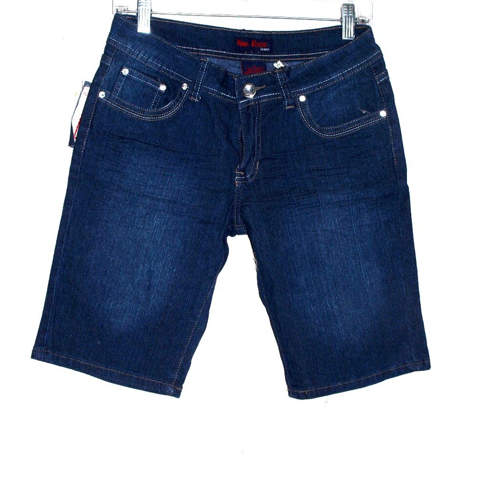 New With Tag Nina Rossi Blue Jean Shorts Women Size 3
